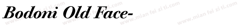 Bodoni Old Face字体转换
